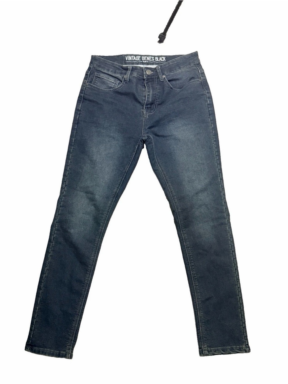 Vintage Genes Black Men's Dark Blue Skinny Jeans